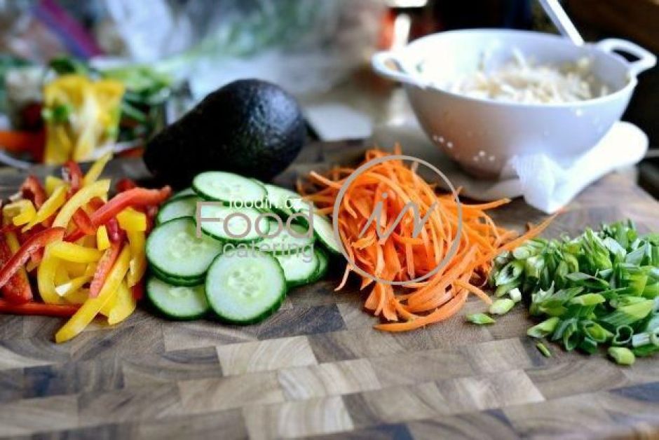 Frisches, handgeschnittenes Gemüse von FoodIN Catering